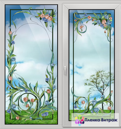 ВИТРАЖНАЯ ПЛЕНКА FL-23-2