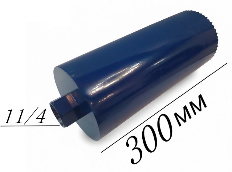 Коронка биметаллическая по дереву 112 мм глубокая с креплением резьба 1 1/4