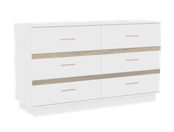 Спальня АНОНА - АНОНА 4 Комод Белый/Дуб Сонома