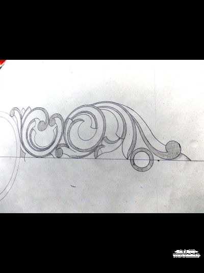 Эскиз резьбы по дереву для гробницы