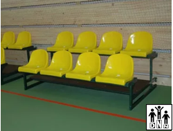 Быстровозводимая спортивная трибуна 2-х рядная без ограждений DNN ( 8 мест )