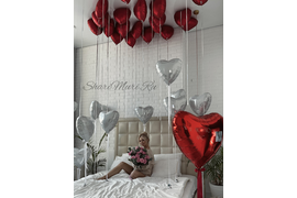 Оформление шарами номера в отеле, гостинице