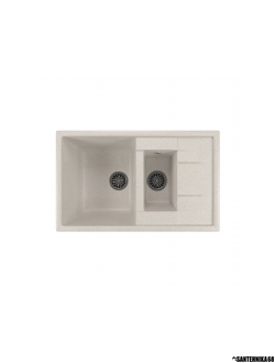 Мойка из искусственного мрамора MIXLINE ML-GM22 двухчашевая с крылом 495*770*195мм