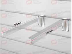 K300DX/SX Кронштейн 300 мм под полку левый и правый хром, для экономпанелей