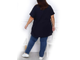 Женская туника-футболка БОЛЬШОГО размера Арт. 17860-4623 (цвет черный) Размеры 58-76