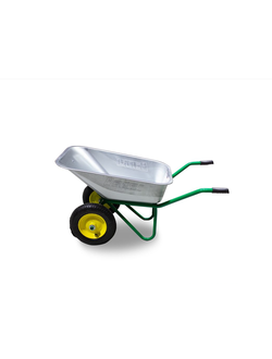 Тачка строительная ВАРЯГ-ТСт 100/2, 2 колесная, 100л, 200кг, 3.25-8/25 Зеленая