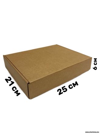 Коробка картонная 25 x 21 x 6 см