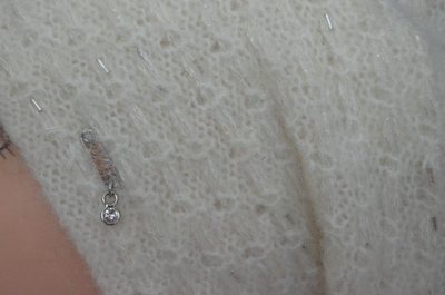 Берет Vizio 6726 белый стеклярус