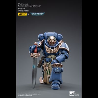 Примарис-чемпион Ультрамаринов (Warhammer 40k) - КОЛЛЕКЦИОННАЯ ФИГУРКА 1/18 Ultramarines Primaris Company Champion (JT3266) - JOYTOY