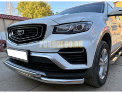 Защита переднего бампера двойная Папа Тюнинг d60/42 для BELGEE X70 2024-