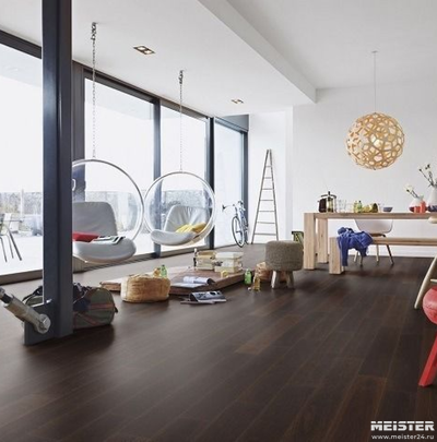 Паркетная доска Meister PS 300 Residence Дуб гармония Закопченный 8052 в интерьере