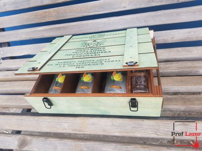 Подарочный набор &quot;Военный ящик&quot; под алкоголь