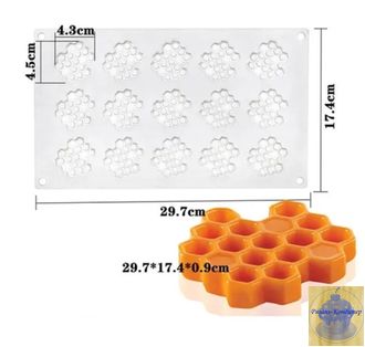 ФОРМА СИЛИКОНОВАЯ "СОТЫ" цвета МИКС