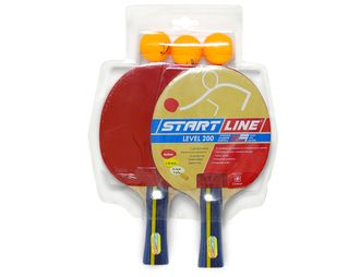 Набор для настольного тенниса Start Line (2 Ракетки Level 200, 3 Мяча Club Select)