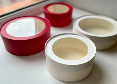 Коробка круглая для зефира, печенья с/о (лаванда), Д160*70мм