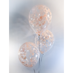 шар С КОНФЕТТИ персик