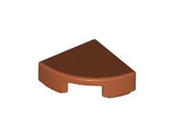Tile, Round 1 x 1 Quarter, Dark Orange (25269 / 6228968)