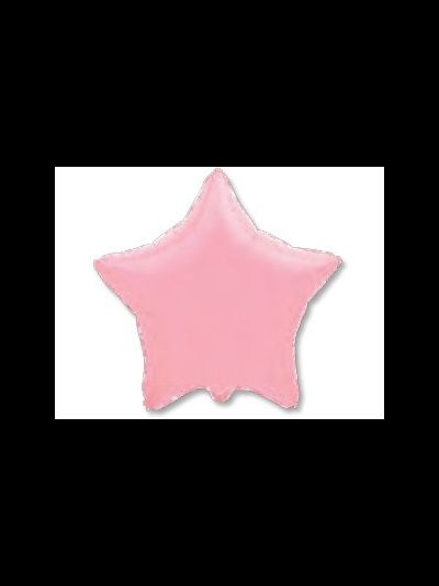Фольгированный шар с гелием "Звезда нежно-розовая" 45см
