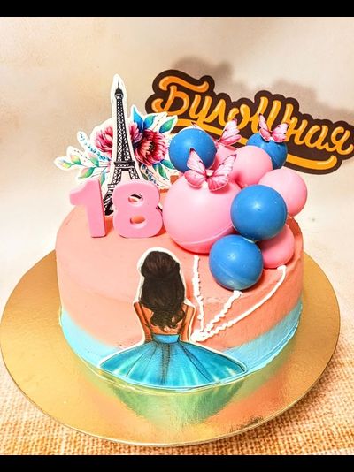 Оформление торта шоколадными шарами