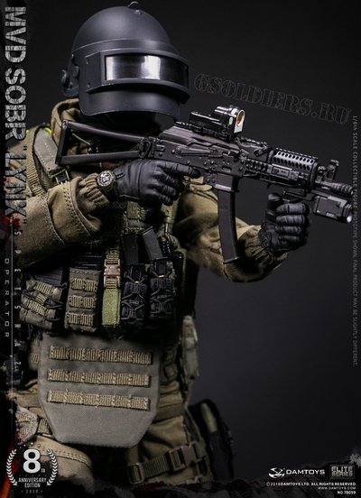 Боец СОБР "Рысь" КОЛЛЕКЦИОННАЯ ФИГУРКА 1/6 scale RUSSIAN SPETSNAZ MVD SOBR LYNX (78059) DAMTOYS