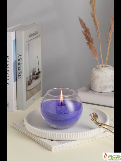 Насыпная свеча &quot;Шар&quot; 12*10 см, цвет &quot;Фиолетовый&quot;