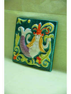 Русалка (изразцовая плитка)