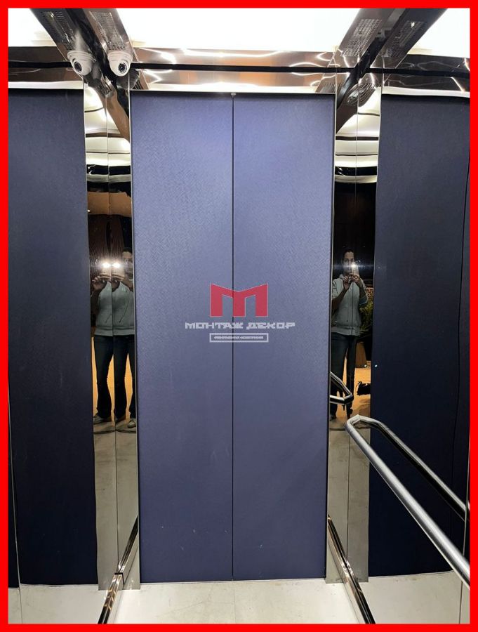 Оклейка плёнкой дверей лифта