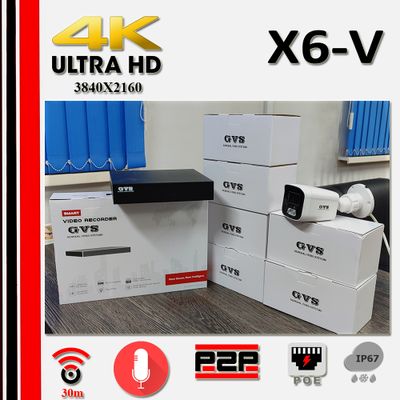 GVS комплект видеонаблюдения GVS-X6-V8m-full, 8MP, расширение 3840x2160