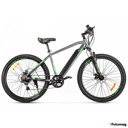 Электровелосипед Eltreco XT 600 Pro (Серо-зеленый)
