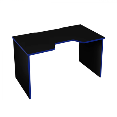 Стол геймерский С-240 черный шагрень/синий