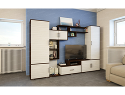 ЛДСП Гостиная ПЕКИН с пеналом Дуб Венге-Сосна Лоредо