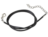 Шнурок нейлоновой длинна 43 см + удлиняющая цепочка. цвет черный