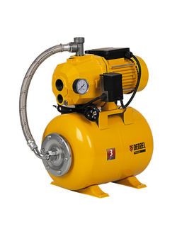 Насосная станция эжекторная PSD800C, 800 Вт, 2400 л/ч, ресивер 24 л, всасывание 20 м Denzel