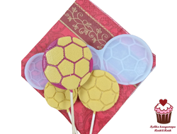 Форма для леденцов Футбольный мяч, 3 ячейки