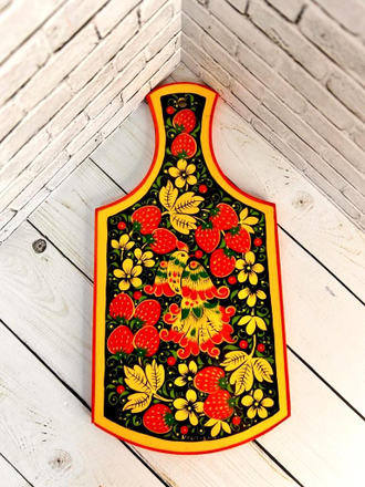 Доска разделочная с росписью Хохлома 210*130 мм