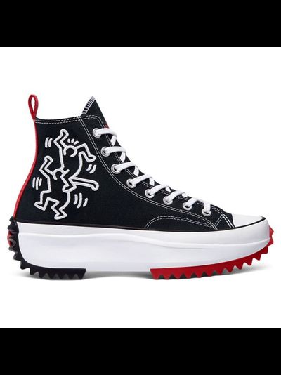 Кеды Converse x Keith Haring Run Star Hike High Top черные высокие на платформе 171859C