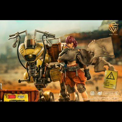 Девочка-механик с мотоциклом - Коллекционная фигурка 1/12 SCALE Fantasy Alphabet Series “M” (EA02) - FOGTOYS