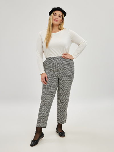 Брюки черно-белые "гусиная лапка"