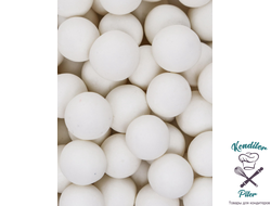 ДРАЖЕ ЗЕРНОВОЕ в глазури матовое «Жемчуг» белоснежный 12-13 мм №294М, 50 гр