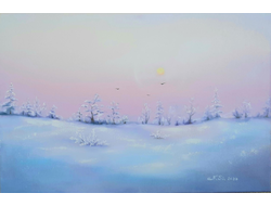 "Frosty sunrise" /// "Морозный восход" 40х60см