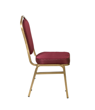 Банкетный стул Квадро 20мм (базовый) – золотой, красная корона