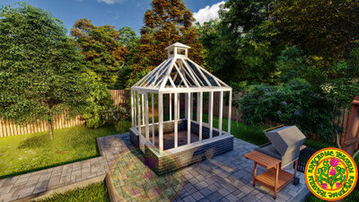 Беседка в английском стиле из алюминия и стекла ЧЕЛСИ XS 2,5х2,5