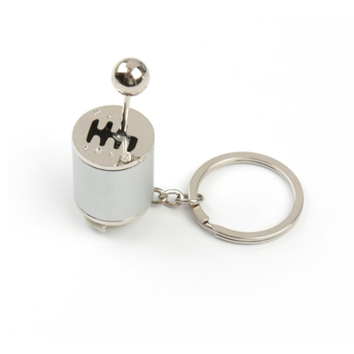 Брелок рычаг КПП, металл, СЕРЕБРО