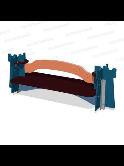 Скамейка двусторонняя со спинкой (фанера) Romana 115.72.00