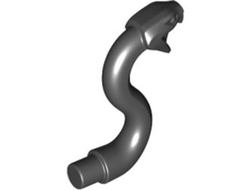 Snake Head with Open Mouth, Fangs and Curved Neck with Bar, Black (28588 / 6380639)