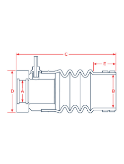 Сальник вала PSS Shaft Seal 02-35M-200 Тип А Ø53,9x187,3мм для валов Ø35мм из композита и нержавеющей стали AISI316L