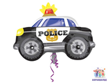 Шар Машина полиция 84 см фольга ( шар + гелий + лента)