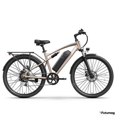 Электровелосипед QRONGE ZEPHYR бежевый