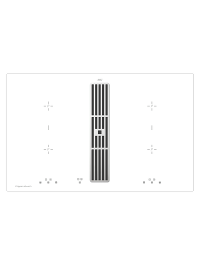 Индукционная варочная панель с вытяжкой Kuppersbusch KMI 8500.0 WR Silver Chrome
