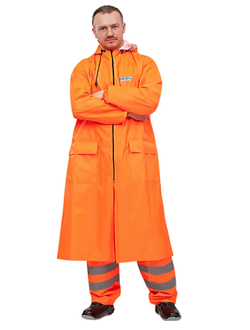 Плащ Poseidon WPL влагозащитный, цвет оранжевый, ПВХ